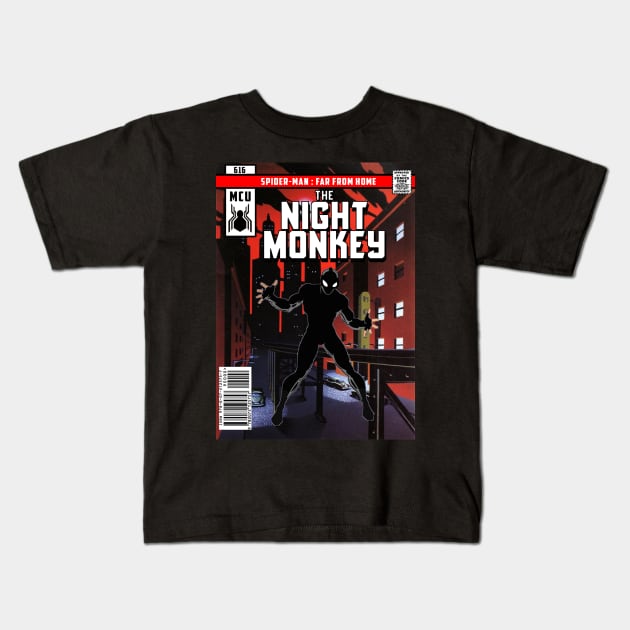 Night Monkey Kids T-Shirt by ComicBook Clique